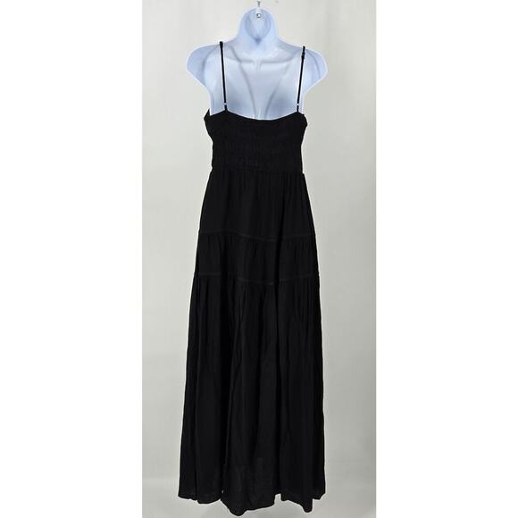 Blu Pepper V-Neck Spaghetti Strap Empire waist Maxi Dress Dark CottageCore Goth - Picture 3 of 13